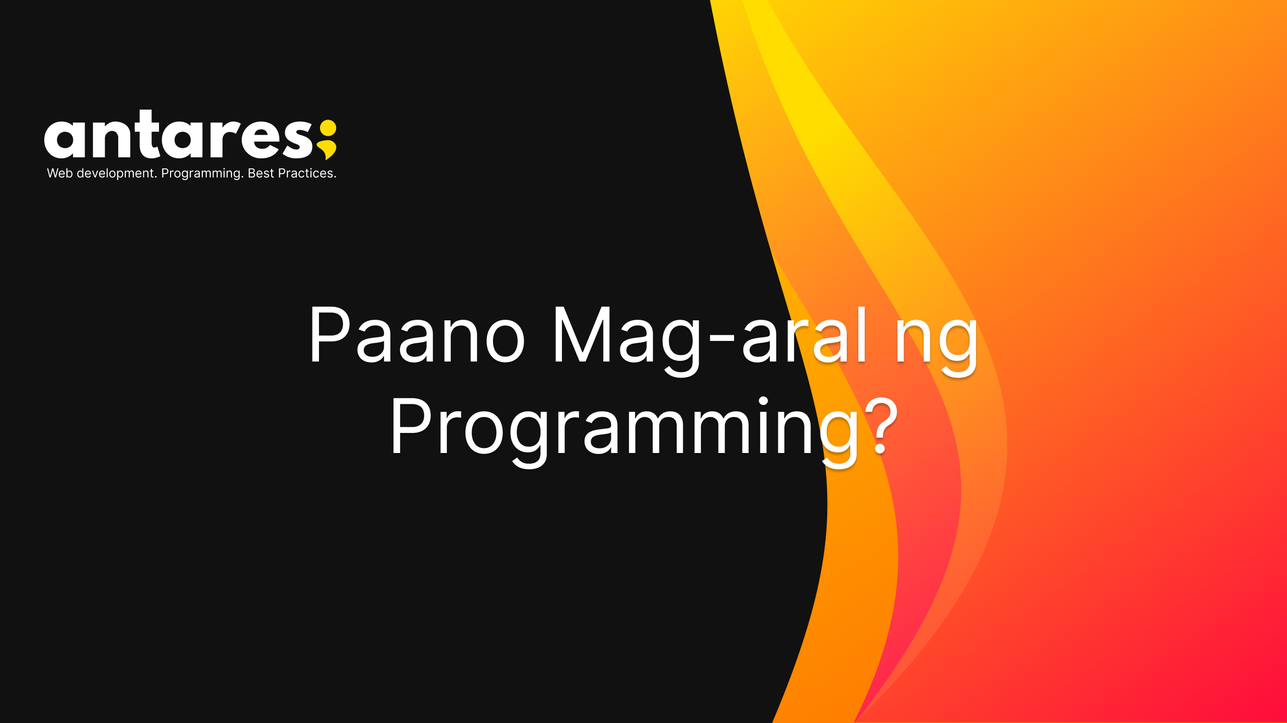 Paano Mag-aral ng Programming?